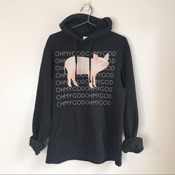 Shane Dawson Oh My God Pig Hoodie Black Size Medium - Picture 7 of 8